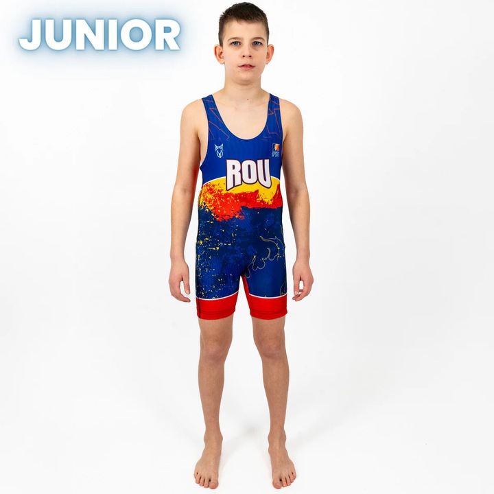 Dres Lupte Knockout Superstar Copii, Rosu