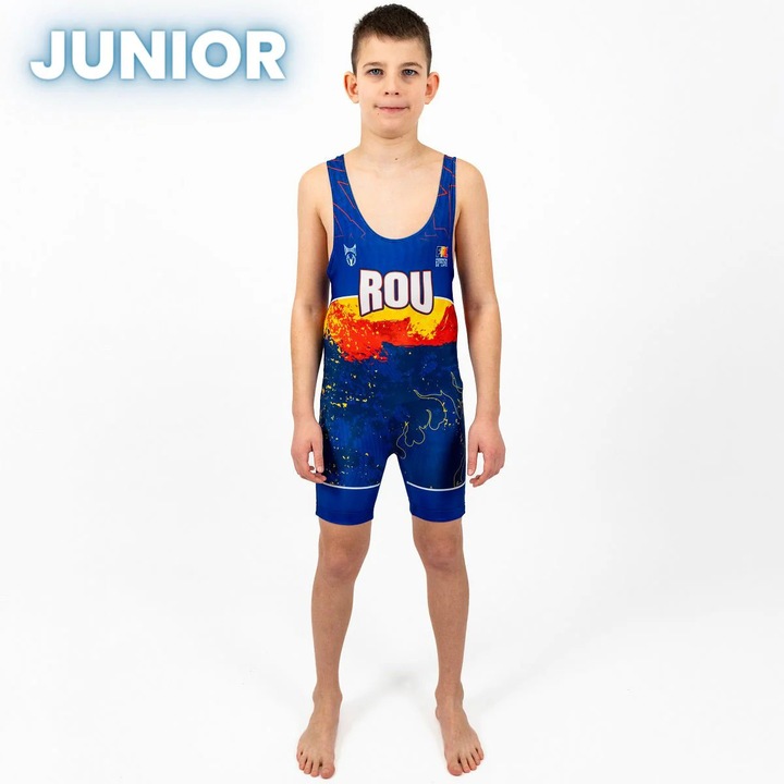 Dres Lupte Knockout Superstar Copii, Albastru