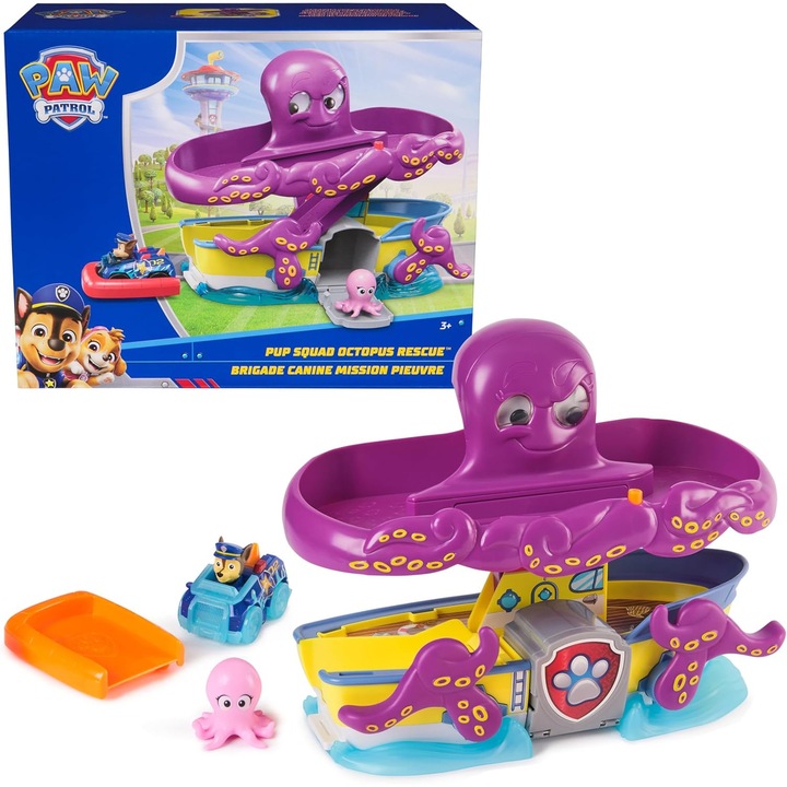Комплект за игра PAW Patrol Pup Squad Октопод с писта и количка