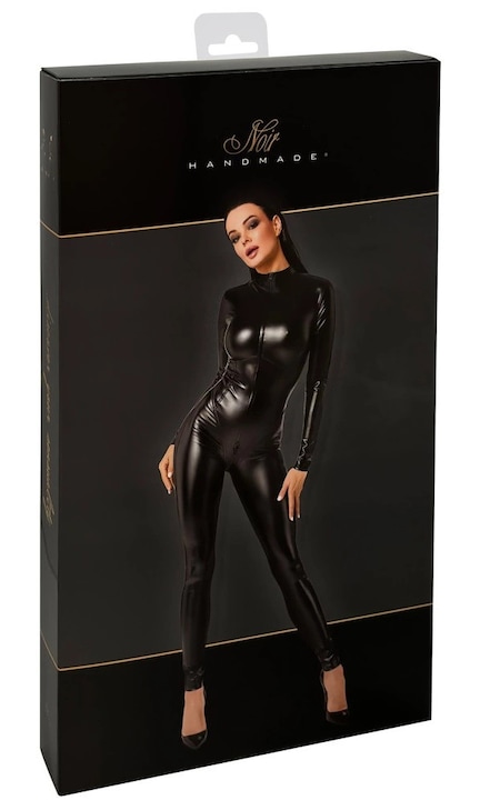 Szexi kezeslábas, fekete, fekete, poliészter/elasztán, M INTL