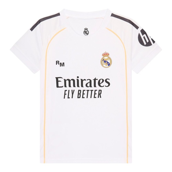 Tricou Fotbal Real Madrid Junior, Alb