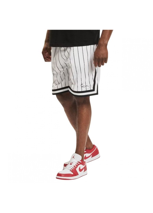 Férfi rövidnadrág Karl Kani Small Signature Pinstripe Mesh Short, Prémium kényelem, Légáteresztő, Sportos városi stílus, Ideális nyárra, L méret, Kód 6014921