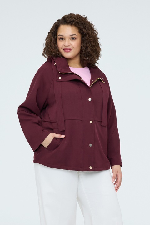 Fiorella Rubino, Jacheta parka cu fermoar, Visiniu