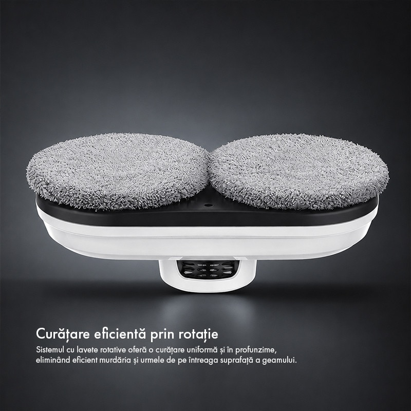 Robot Curatare Geamuri Techsen N1 Crystal, 3 Moduri de Curatare, Robot Spalat Geamuri cu Pulverizare Automata, Aspirator Geamuri cu Telecomanda, Navigare Inteligenta, Pentru Ferestre, Oglinzi si Orice Suprafete Netede