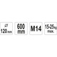 СПИРАЛЕН МИКСЕР троен 120 x 600мм M14 YATO