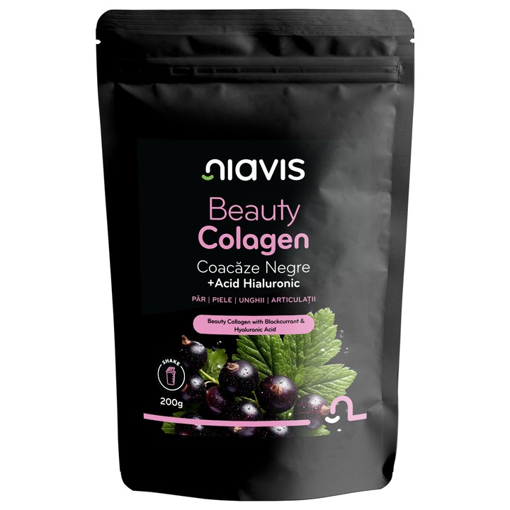 Beauty Colagen cu Coacaze Negre si Acid Hialuronic 200g NIAVIS