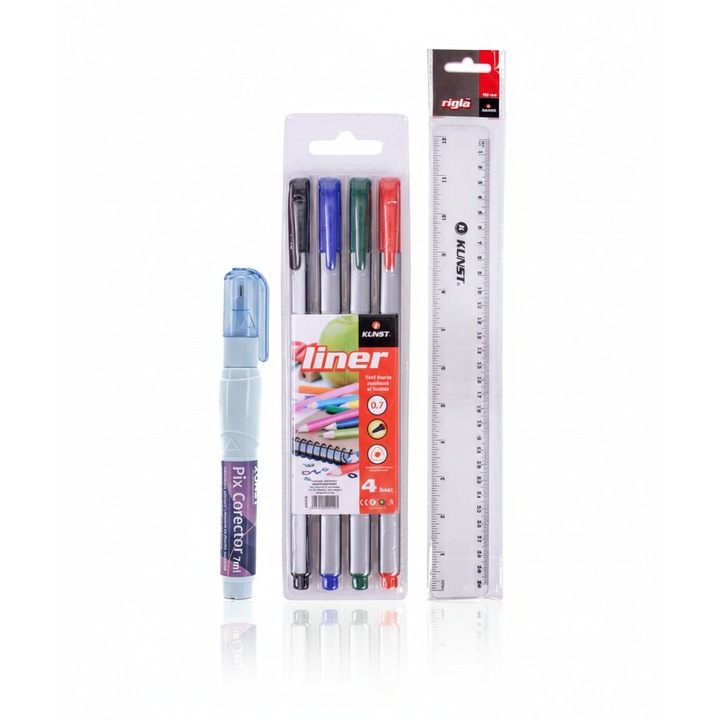 SET KUNST Liner, Corector si Rigla30 cm