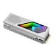 Radiator Activ Bluvista® CLR-M2FAN, pentru M.2 SSD, Suport SSD 80 mm, 5V ARGB, Aluminiu, Pad-uri termice silicon incluse, 76x24x14 mm, Alb