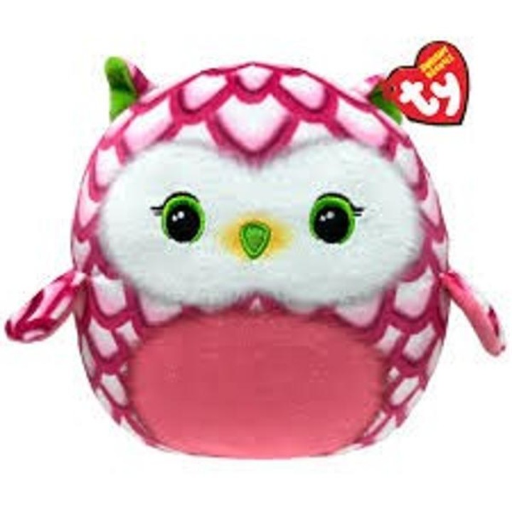 Jucarie de plus TY Squishy Beanie - Tootie, bufnita roz 22 cm TY 39398
