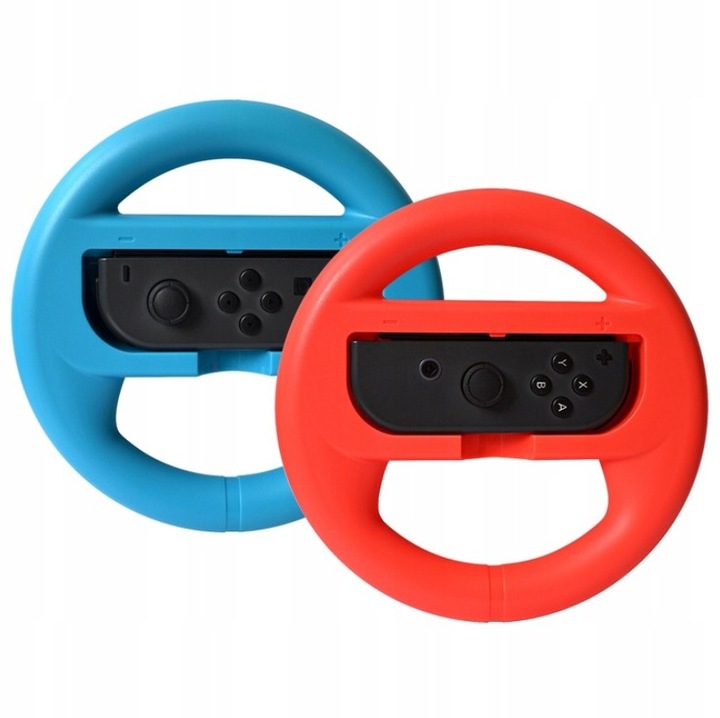 Set 2 Huse Volan pentru Nintendo Switch, Protectie completa 360, Material rezistent, Albastru-Roz