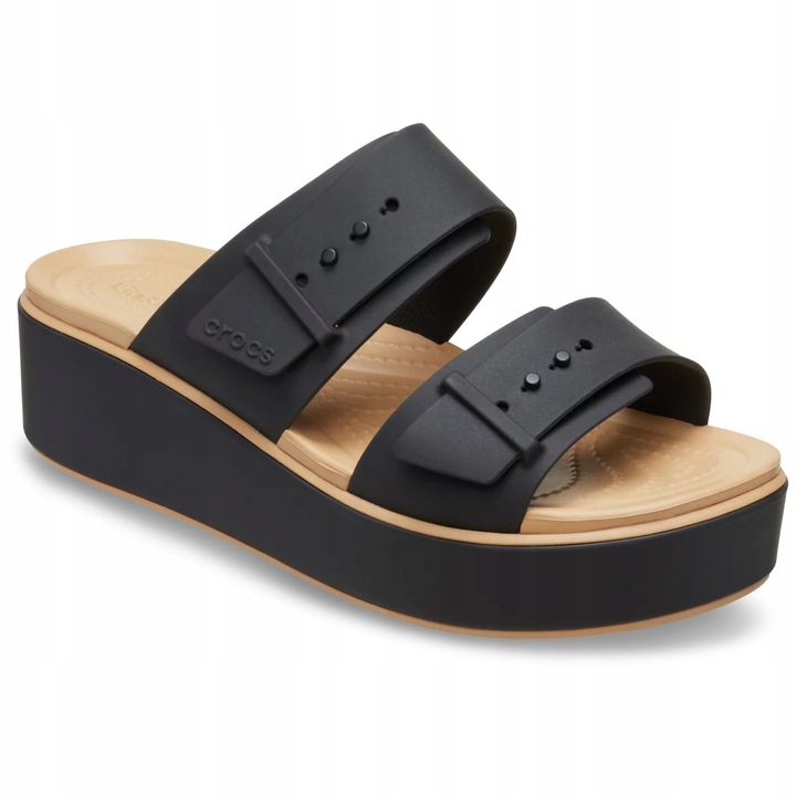 Crocs, жени, сандали, Brooklyn Buckle Matte Wrap LW 212408wqfwqd, Черен