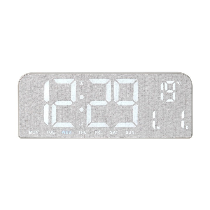 LED dekoratív óra, nagy kijelző, falra & asztalra egyaránt használható, automatikus fényerő-beállítás, távirányító, modern design