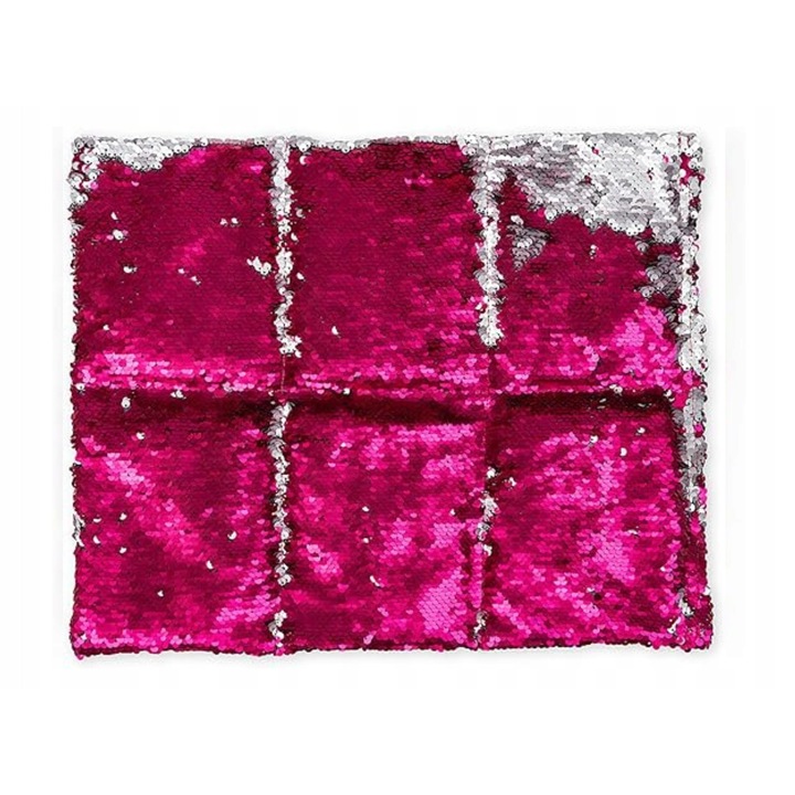 Perna Senzoriala Ponderata cu Paiete Sensory Owl, Terapie ADHD, Autism, 2 kg, 30x40 cm, Roz/Argintiu