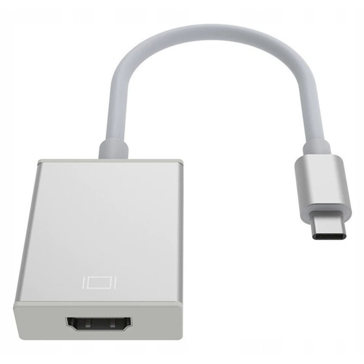 Adaptor USB-C la HDMI, luka, 4K, argintiu