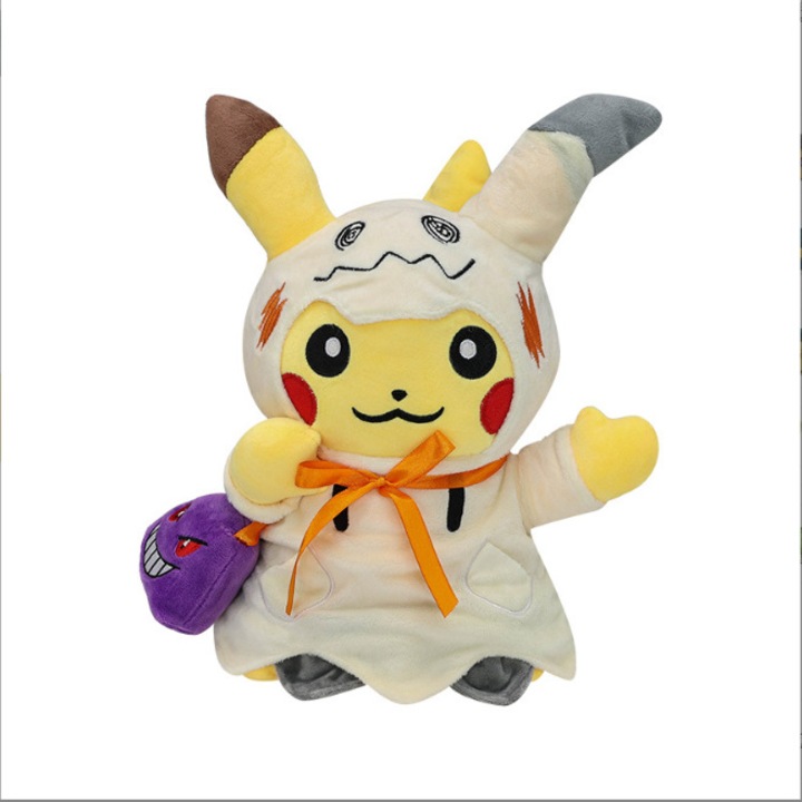 Jucarie de plus Pikachu cu costum Mimikyu, 30cm