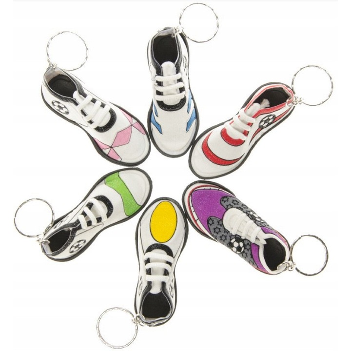 Kulcstartó, Luka, Trampa, fém, 13x3x2cm, többszínű