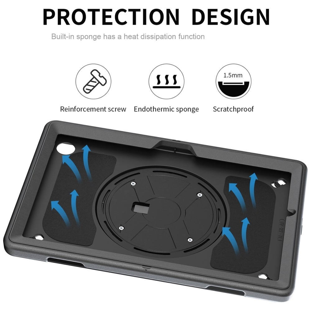 Carcasa 4smarts Rugged Case Grip compatibila cu iPad 11 (2025), Negru
