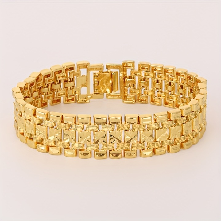 Bratara, Design Fashion, Cupru, Placata cu Aur Galben