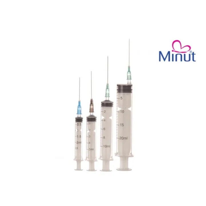 Seringi hipodermice sterile, Minut, 3 componente, 20 ml, set de 100 bucati