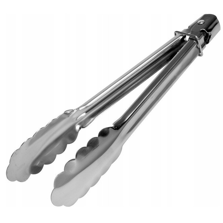 Cleste de bucatarie metalic, Luka, 40 cm, usor de curatat, rezistent, argintiu