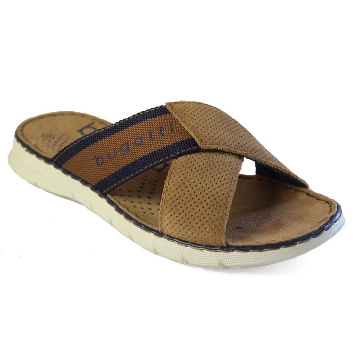 Bugatti Bugatti férfi keresztpántos bőr papucs 315A32861469-6363 07774