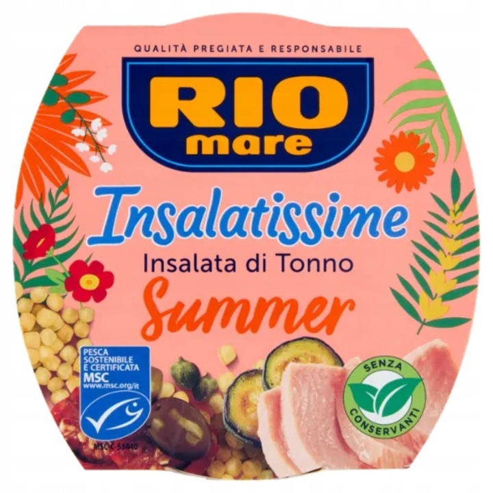 Salata Cu Ton, Rio Mare, Gata De Consum – Convenabila Si Rapida, Contine Ton De Inalta Calitate, Compozitie Usoara Si Proaspata, Ideala Ca Pranz Rapid Sau Gustare, 160 G