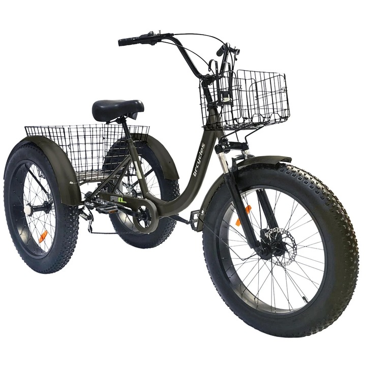 Tricicleta adulti, Fat cauciuc cu cos 20 inch Negru T2001