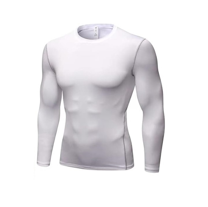 Bluză sport, SX, compresivă, albă, mărimea M