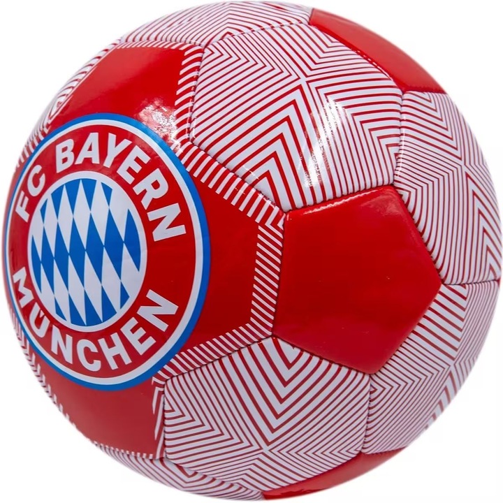 Minge de fotbal oficiala FC Bayern Munchen, licentiata, marimea 5, material TPU durabil, multicolor, rezistenta la uzura, ideala pentru antrenament si joc, produs premium pentru fanii dedicati