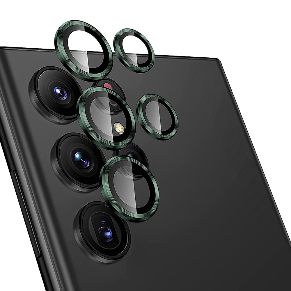 Folie Protectie Lentile Camera compatibila cu Samsung Galaxy S24 Ultra, CASEY STUDIOS™ MaxDefense+, Ultra HD, Anti Amprente, Anti Zgarieturi, Anti Socuri, Verde