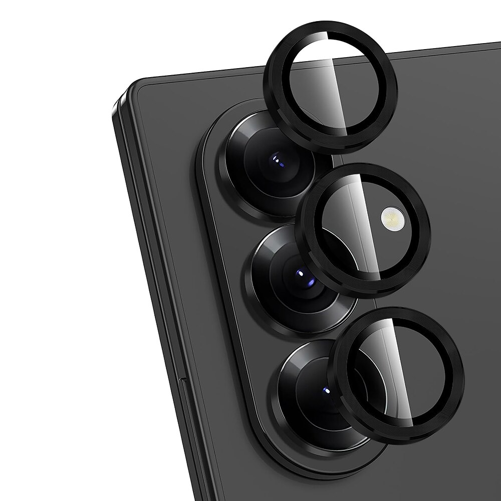 Folie Protectie Lentile Camera compatibila cu Samsung Galaxy Z Fold6, CASEY STUDIOS™ MaxDefense+, Ultra HD, Anti Amprente, Anti Zgarieturi, Anti Socuri, Negru