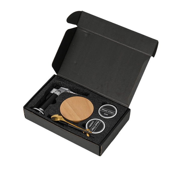 Whiskey füstölő készlet fáklyával, MC-6606-1, természetes faforgács aromák