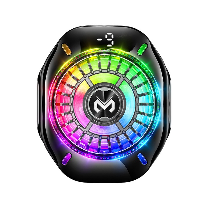 Ventilator de racire semiconductor, MC-HC02, control inteligent al temperaturii, cu clip magnetic, pentru telefon, gaming, multicolor