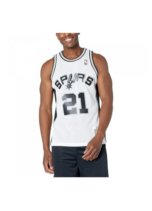 Mitchell & Ness NBA Swingman San Antonio Spurs Tim Duncan mez, Fehér