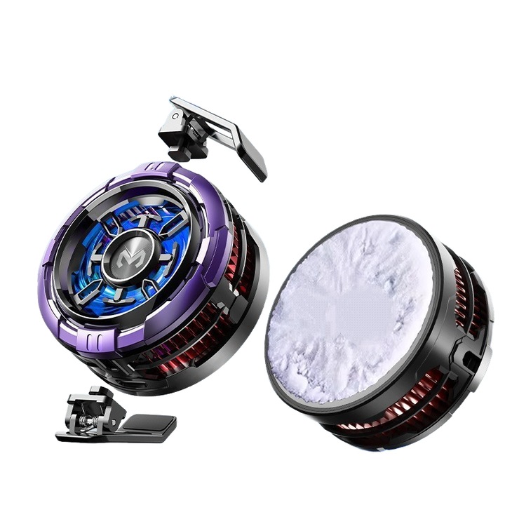 Ventilator de racire semiconductor, 18W, cu clip magnetic, pentru telefon, gaming, live streaming, multicolor