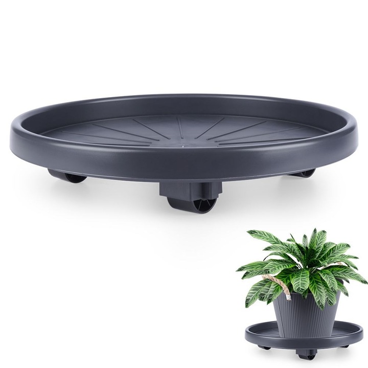 Suport de masa, ProGarden, sub un ghiveci pe roti 35 cm