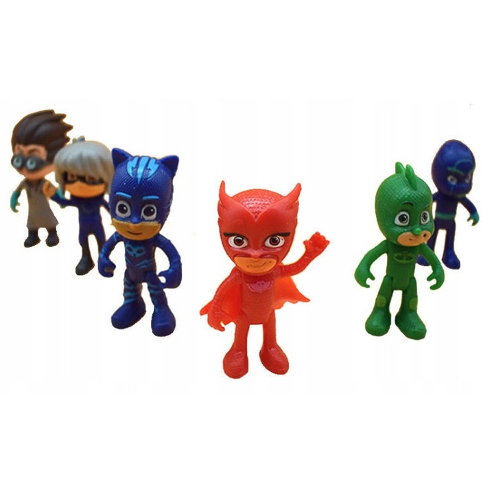 Комплект фигурки PJ Masks микс 6 анимационни фигурки за деца, игра