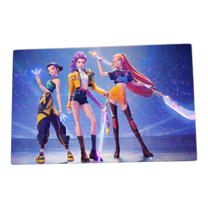 Puzzle personalizat kpop demon hunters huntrix, 120 piese
