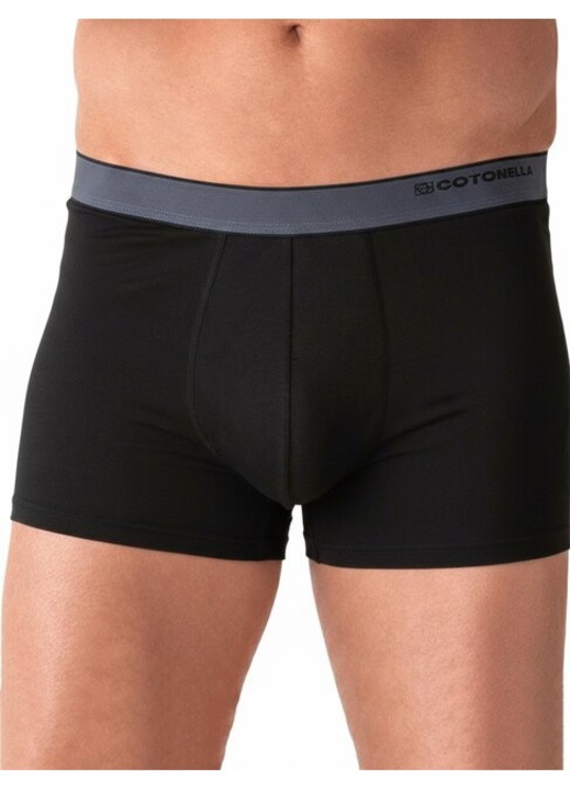 Boxeri clasici bumbac organic Cotonella AU371 0001, Negru