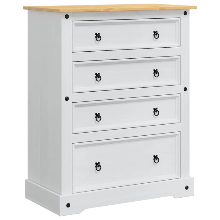 Cufere de Depozitare cu sertar Corona Alb 92 x 48 x 114 cm
