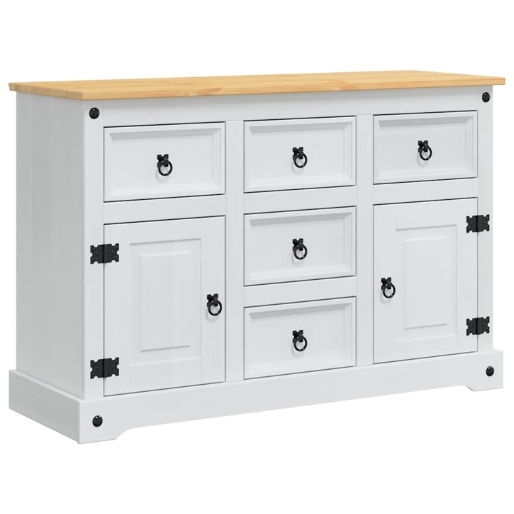 Cufere de Depozitare cu sertar Corona Alb 112 x 40 x 75 cm