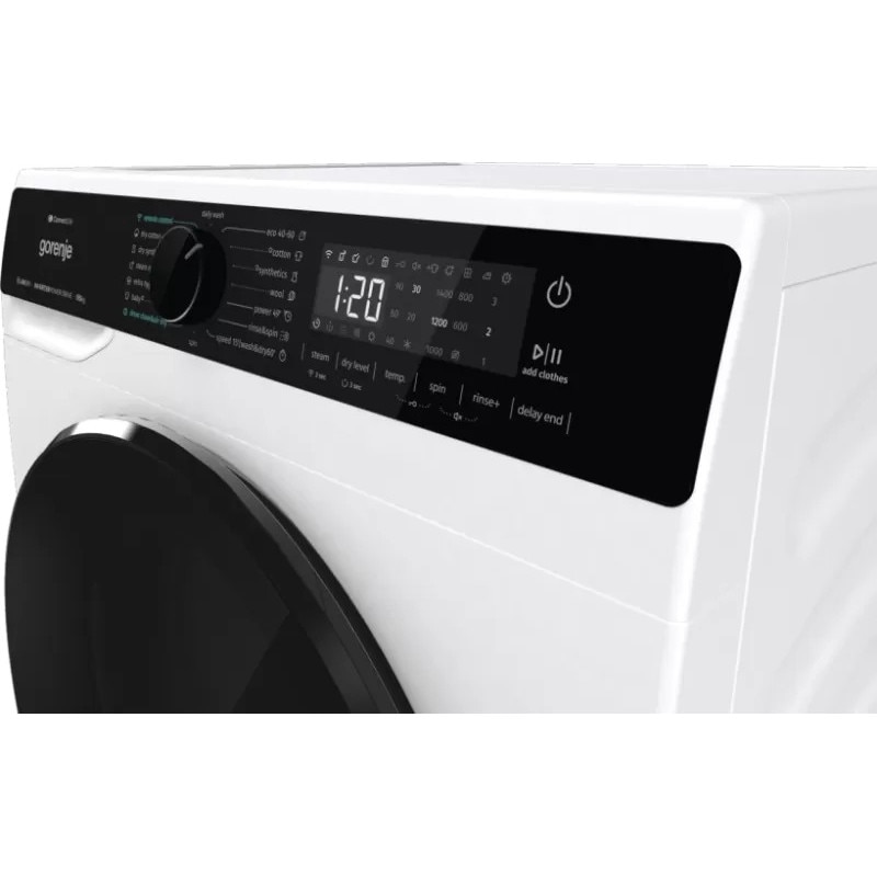 Mașină de spălat cu uscător Gorenje WD2PA854ADW, Capacitate spălare: 8 kg, Capacitate uscare: 5 kg, Display LED, Alb