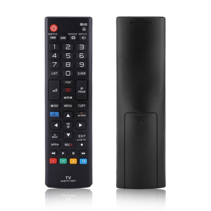 Távirányító TV/Monitor LG AKB73715601-hez, fekete, klasszikus design, könnyű használat