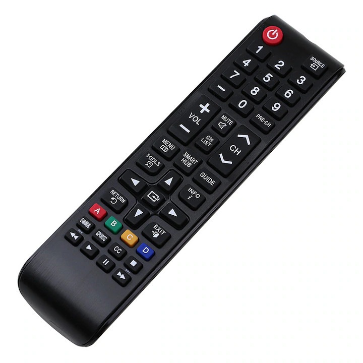 Telecomanda universala pentru TV, 8m distanta de control, design durabil, neagra