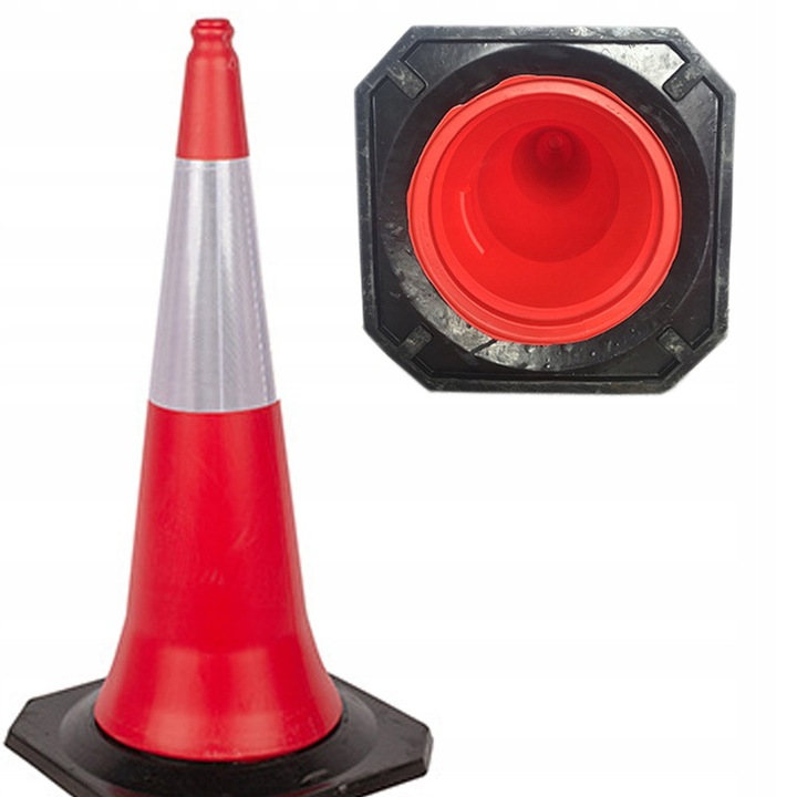 Con reflectorizant, KORBI 100 cm, portocaliu, 1 buc