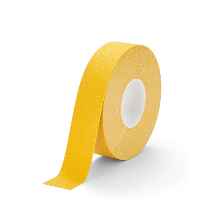 Fokozott érdességű, gumiszerű-100mm x 18, 3m-Sárga csúszásgátló szalag
