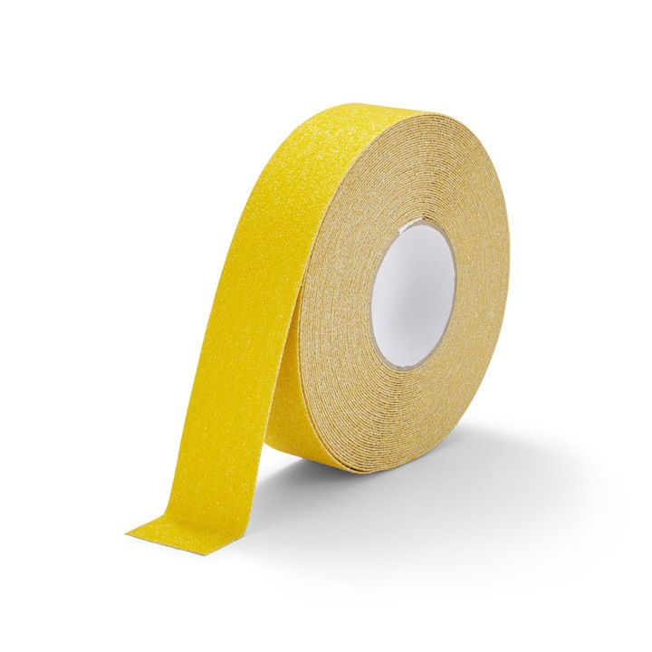 Fokozott érdes veszélyre figyelmeztető -100mm x 18, 3m-Sárga csúszásgátló szalag