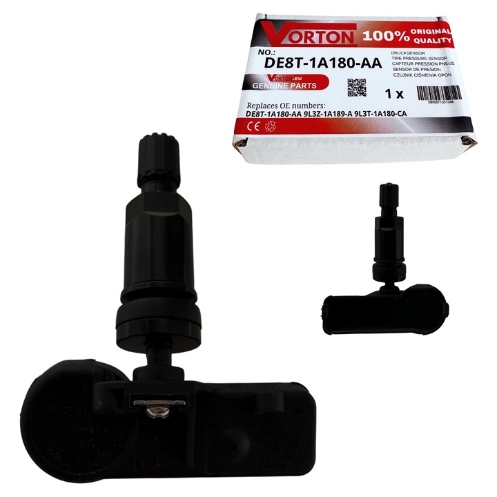 Senzor de presiune in pneuri TPMS preprogramat VORTON Supapa roata negru pentru FORD USA C-Max Fiesta Focus Fusion Edge Mustang Expedition, LINCOLN USA Navigator MKZ MKX MKT MKS MKC DE8T-1A180-AA