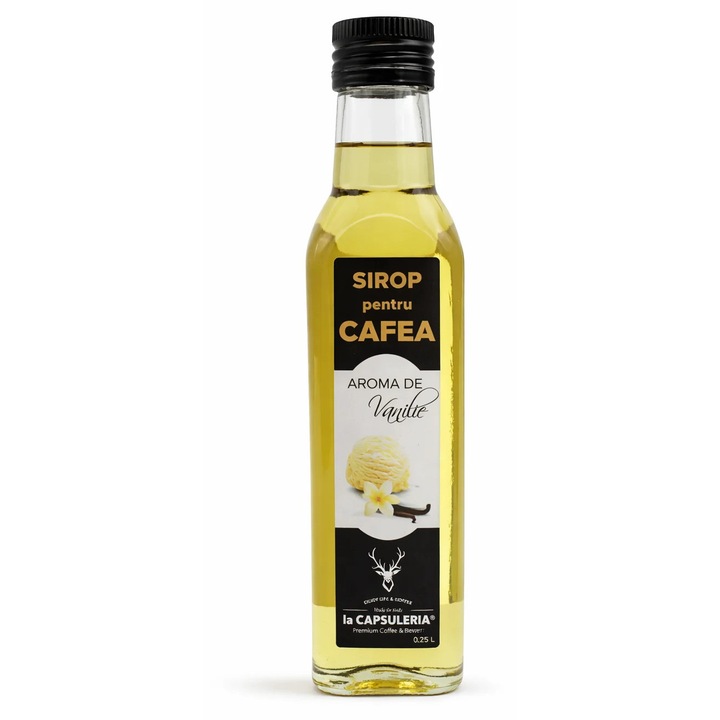 Sirop pentru Cafea, Vanilie, La Capsuleria, 250 ml