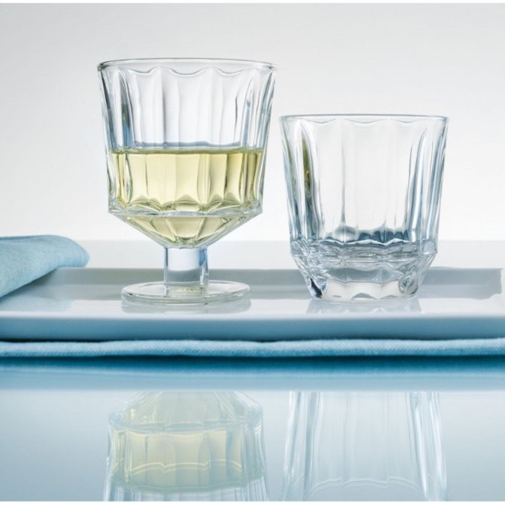 Set 6 pahare City, La Rochere, 220 ml, transparent, 11,4x8,6cm